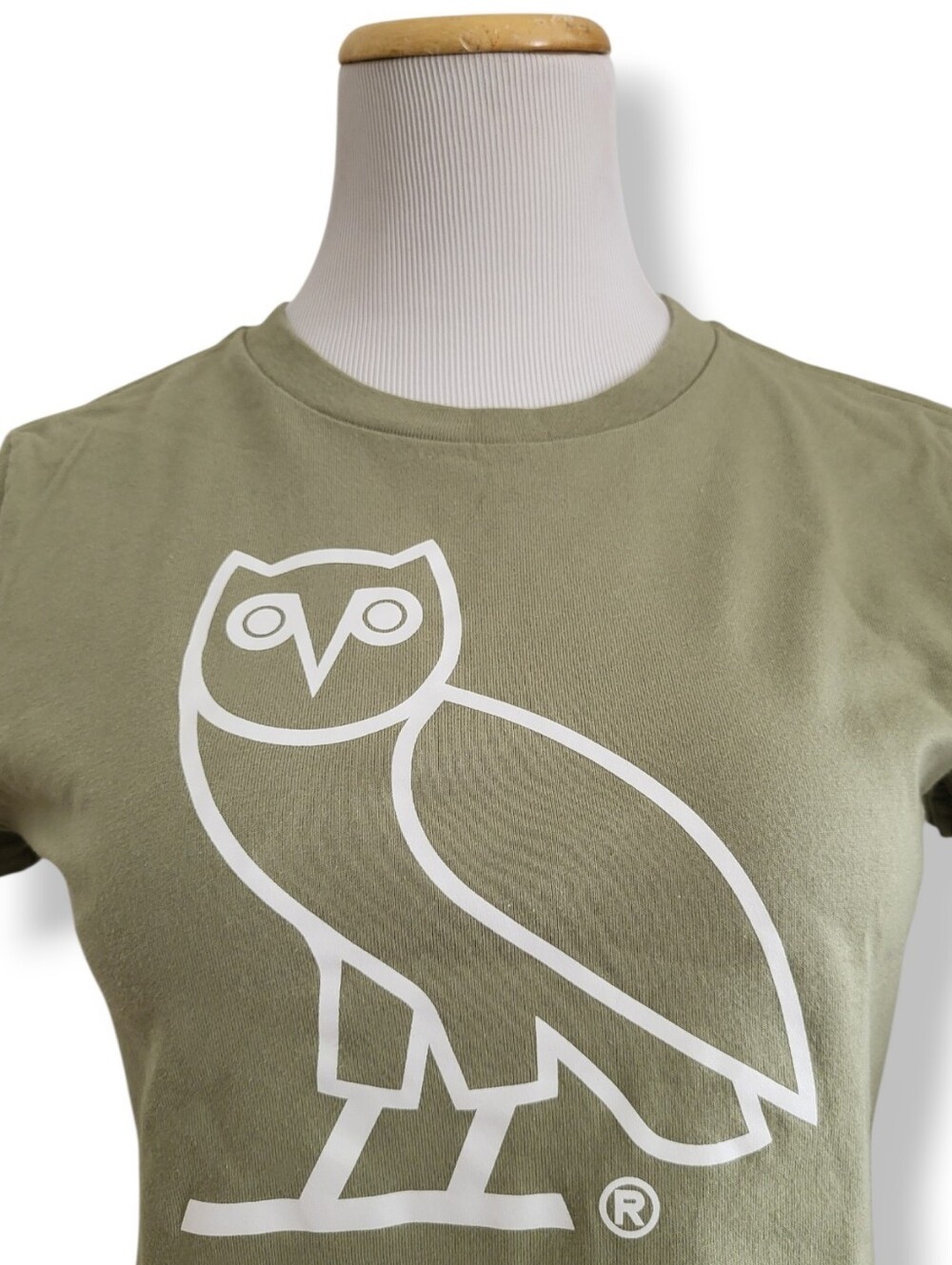 OVO Green Owl Logo Cotton Cropped Baby Tee - Picture 4 of 9